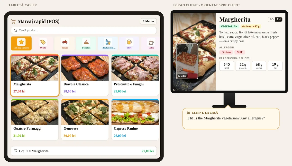 POS & inventory management, with voice and an integrated scale – app screen